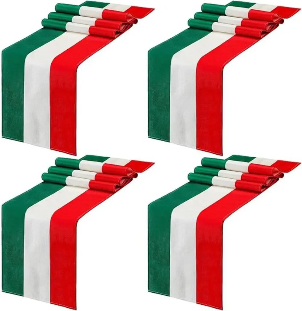 4 Pcs Italy Table Runner Italian Themed Party Decoration